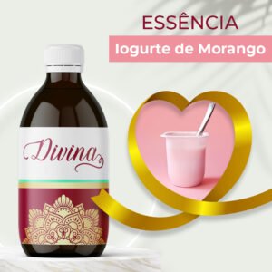 Essência Aromática - Iogurte de Morango | Concentrada | Para Aromatizador, Difusor, Cosméticos, Saboaria e Velas
