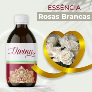 Essência Aromática - Rosas Brancas | Concentrada | Para Aromatizador, Difusor, Cosméticos, Saboaria e Velas